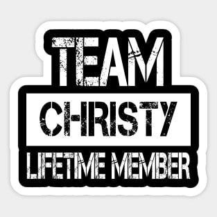 Christy Name - Team Christy Lifetime Member Sticker